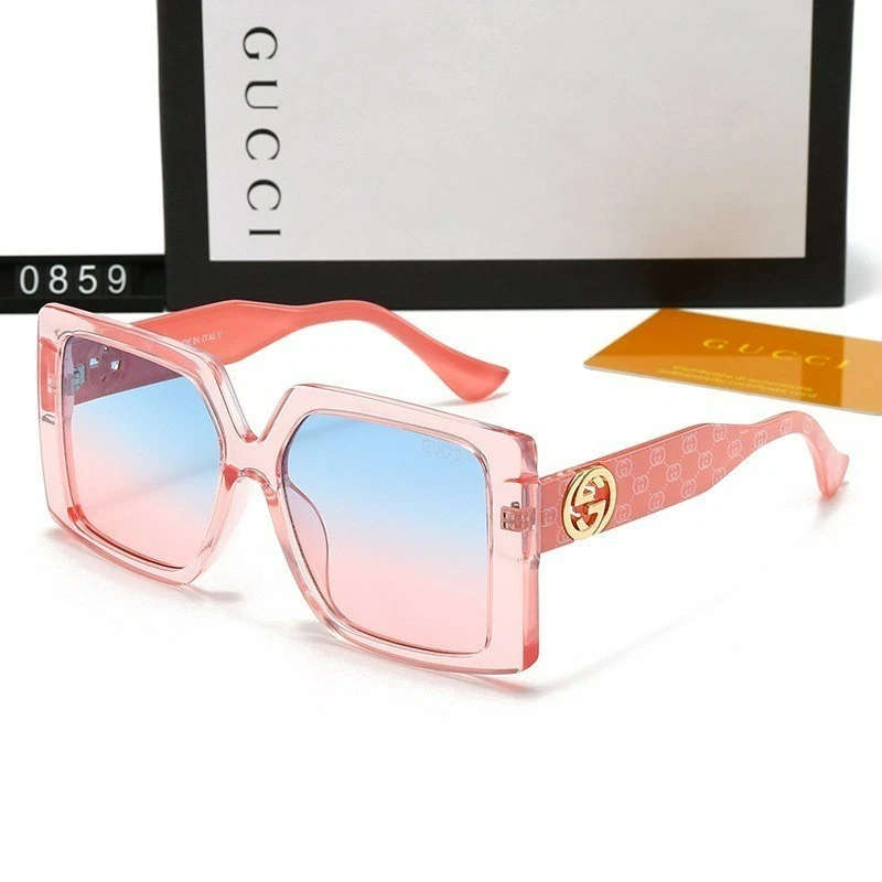 Gafas de sol cuadradas Gucci a prueba de viento para hombre y mujer gafas para montar al aire libre con caja Foto 3 de 4