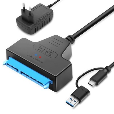 SATA USB Adapter, for External and Internal Hard Drives 2.5 & 3.5 SSD/HDD SAT...