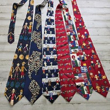 Save The Children Necktie Lot of 5 Ties - Geography World History Teacher