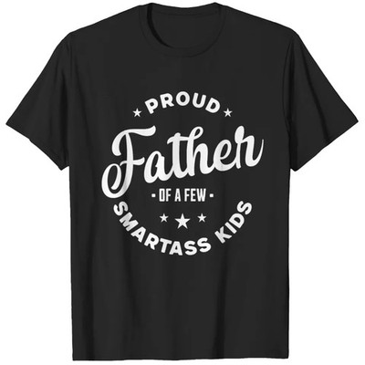 Proud Father Of Few Smartass Kids Gidan Tee Funny Fathers Day