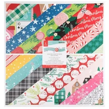 American Crafts Double-Sided Paper Pad 12"X12" 36/Pkg-Vicki Boutin Peppermint Ki