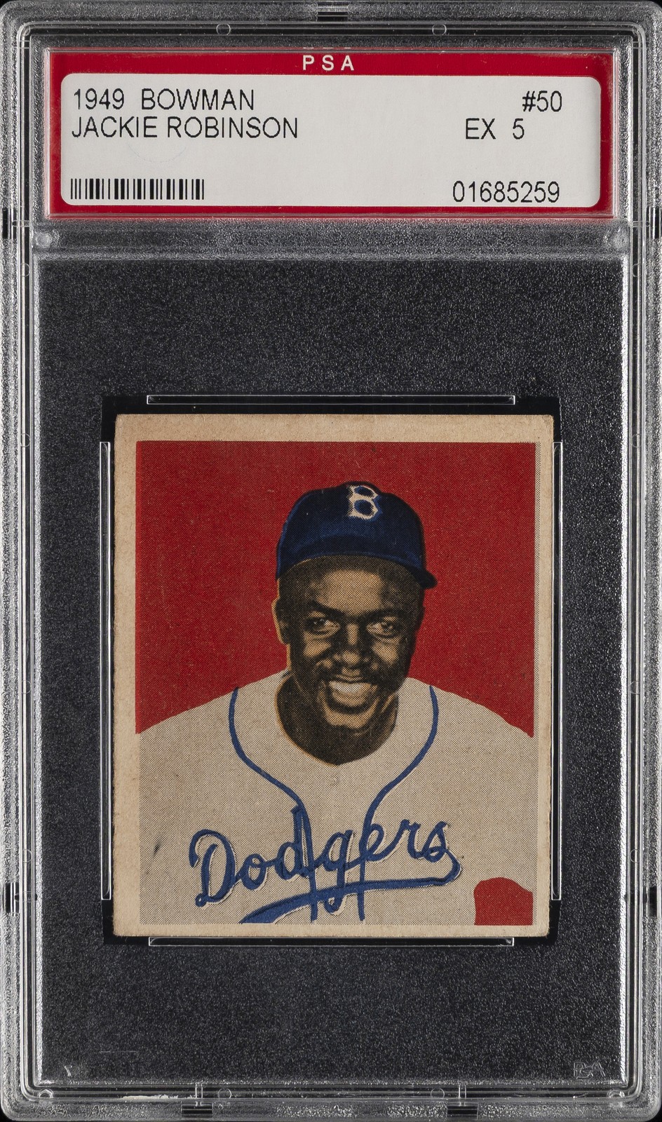1949 BOWMAN #50 JACKIE ROBINSON PSA 5