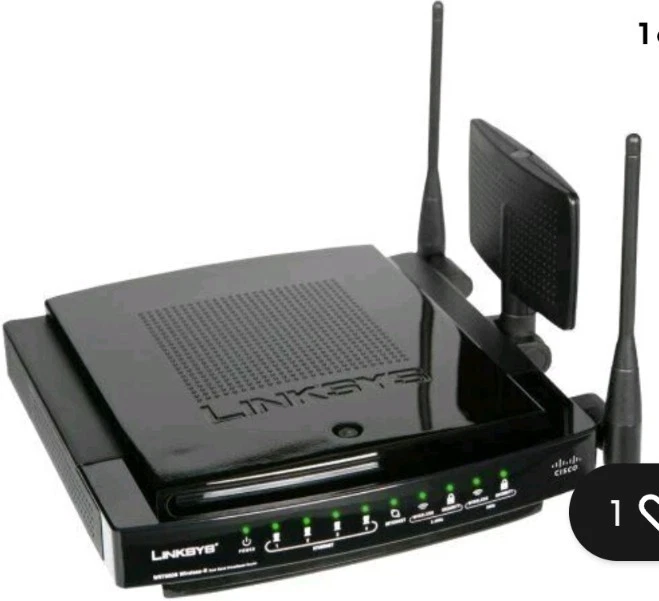 Cisco Linksys WRT600N Ultra RangePlus Dual-Band Wireless-N Gigabit Router - Image 3 of 4
