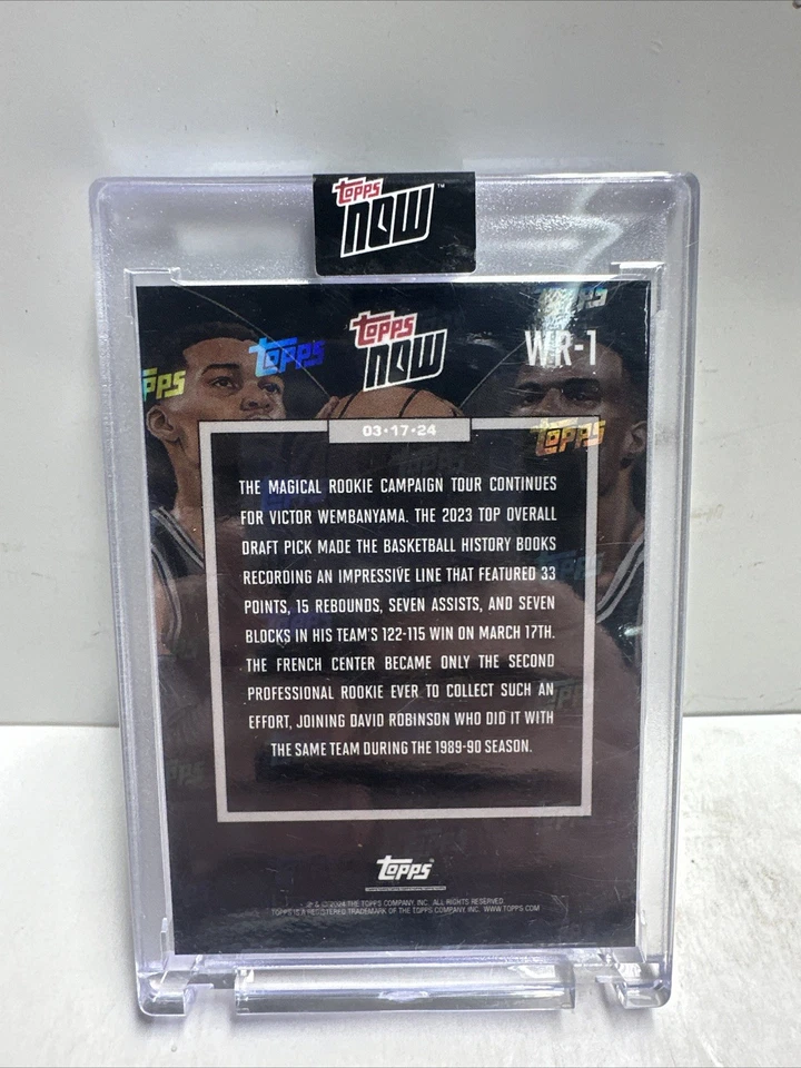 Victor Wembanyama, David Robinson RC TOPPS 2023-24 AHORA WR-1 Foto 2 de 2