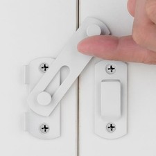 Packs Matte White Stainless Steel Barn Door Latch flip Door 4 Small Matte White