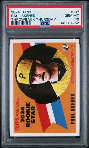 2024 Topps Throwback Thursday - Paul Skenes #137 /3680 PSA 10 (RC)
