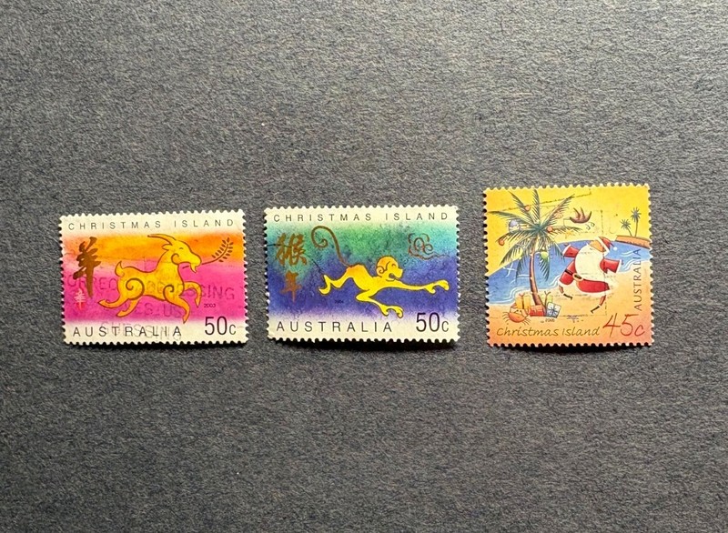 Christmas Islands Scott # 440, 445 & 452 * Used * Christmas Issues