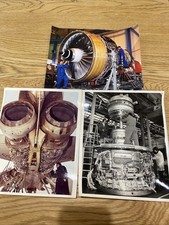 VINTAGE Rolls-Royce Jet Engine Press Photos (Set of 3) - Factory & Maintenance