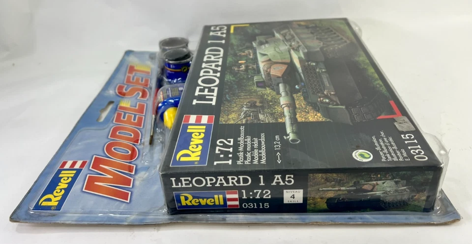 LEOPARD 1 A5 03115 plastic modelkit 13,2 cm 1:72 REVELL tank MODEL SET VINTAGE - Immagine 4 di 4