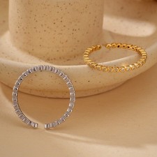 Luxury Fine Jewelry 925 Sterling Silver Zircon Adjustable Finger Rings for Girls