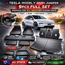 9pcs Boot Liners Floor Mats Fit Tesla Model Y Juniper 2025+ Cargo Kick Car Trunk