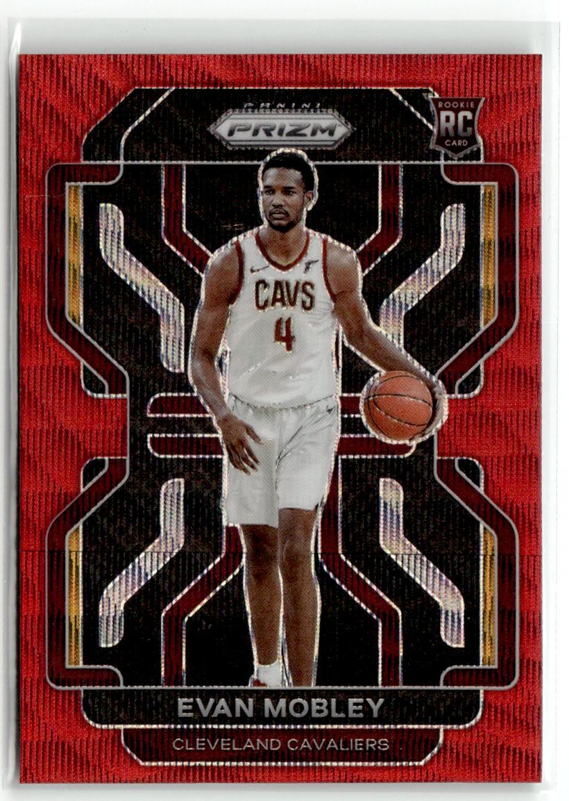 2021-22 Panini Prizm #325 Evan Mobley Ruby Wave