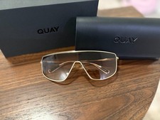 NEW Quay Limited Edition Entourage Gold Shield Sunglasses