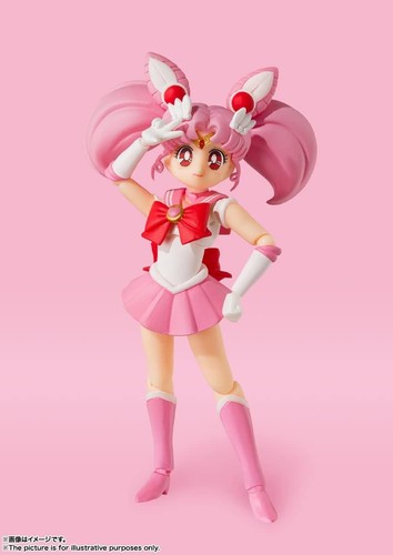 BANDAI SPIRITS S.H. Figuarts Sailor Moon Sailor Chibi Moon Animation Color Edition (versión de reventa) aprox. 3.9 pulgadas (100 mm), figura de acción prepintada de PVC y ABS