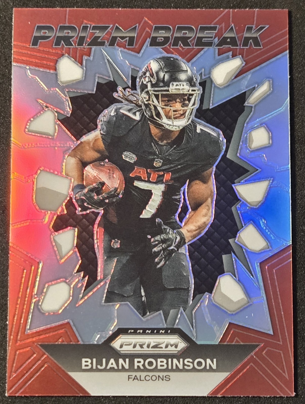 2023 Prizm Bijan Robinson Prizm Break Silver Prizm RC ATLANTA FALCONS 