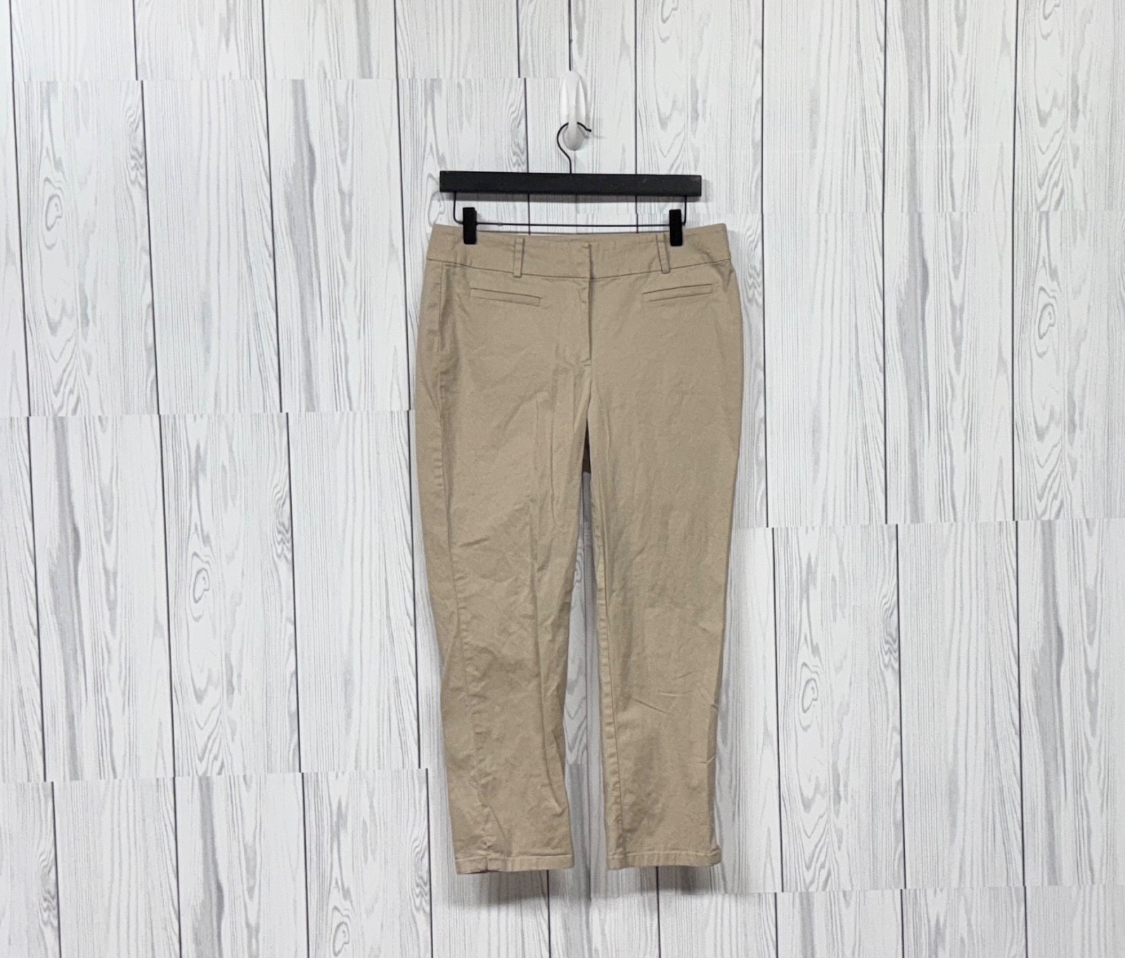 Ann Taylor dress pants womens size 8 curvy khaki mid rise stretch