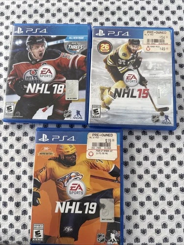 PS4 Sports Game- NHL 15, 18 & 19 Preowned