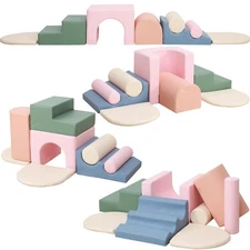8-Piece Foam Climbing Blocks for Toddlers 1-3,PU Toddler Climbing Toys Indoor...