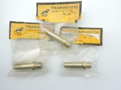 3 NOS Performance Machine Valve Guides .006 Triumph 650 750 T120R T140 16817rs