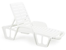 LETTINO FISSO IMPILABILE cm. 192x71x100 h col. Bianco