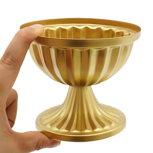 10 Stück Vase Hochzeit Gold Blumengesteck Töpfe Tischdeko Metallvase Party - Bild 9 von 24