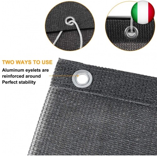 Rete Ombreggiante 1x10m | Telo Ombra 95% Marrone | Frangivista - Foto 9