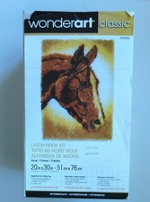Wonderart Classic 426404 Latch Hook Kit HORSE 20"X30" 51cm X 76cm NIB