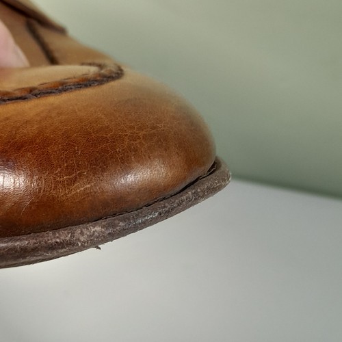 Barker Ledley Cedar Deer Skin Loafer Shoes UK 8.5G Slip On - Picture 11 of 13