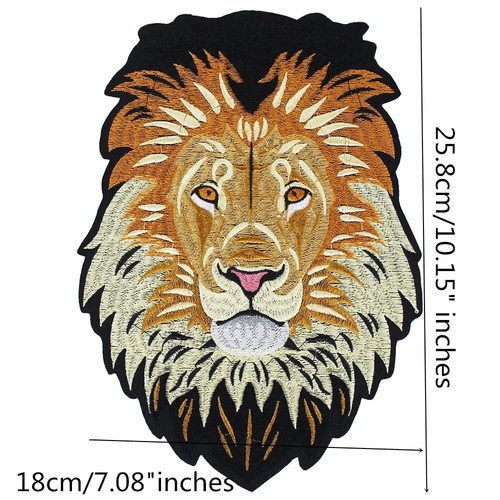 Patch (écusson) Thermocollant Tête De Loup - Dimensions 6,5 X 5 Cm - Pour Customiser Vêtements, Sacs, Casquettes