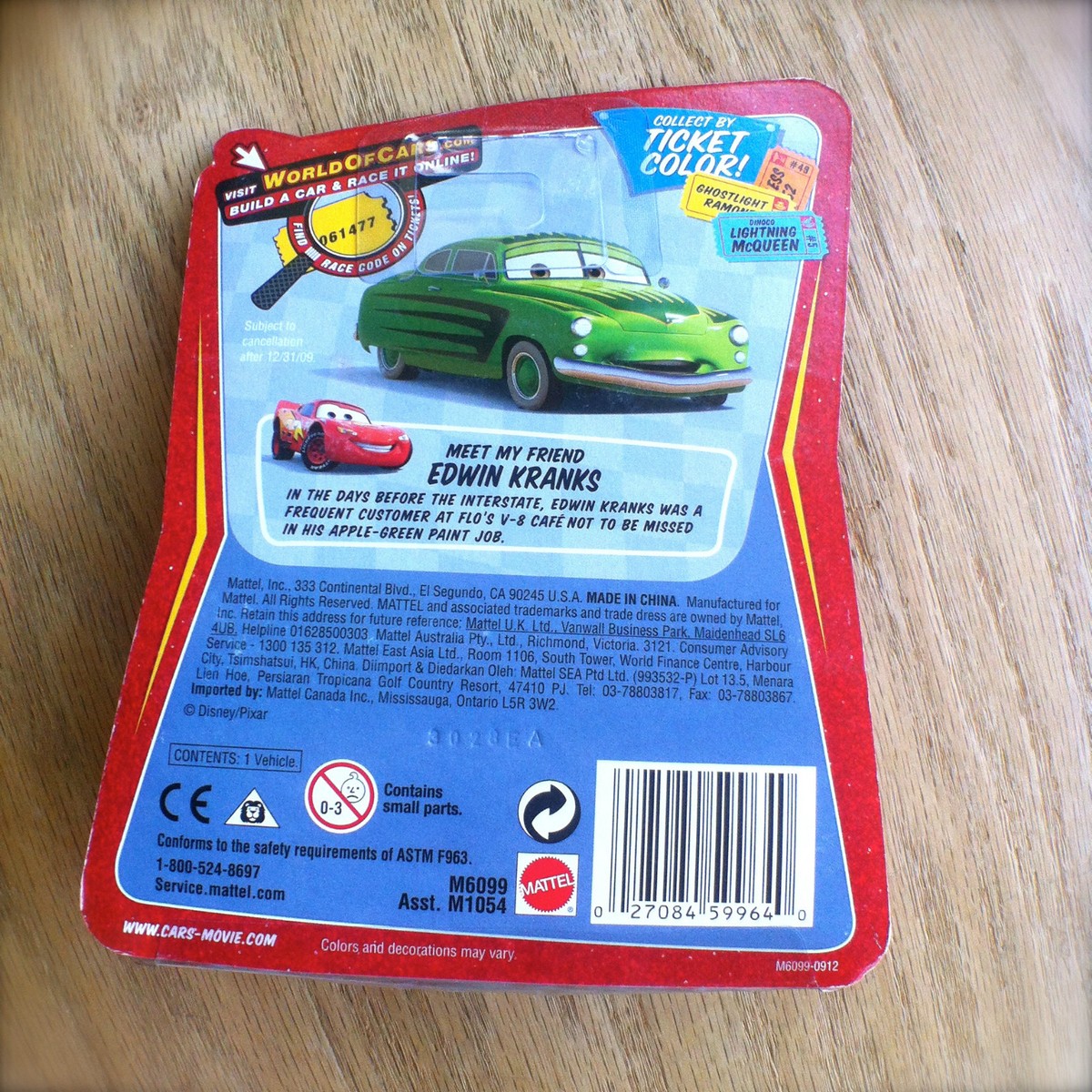 Disney PIXAR Cars DINOCO PITTY Luke Pettlework diecast RACE O RAMA