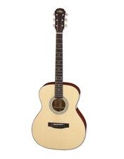 Aria 201 N Om Size Solid Spruce Top Acoustic Guitar Natural