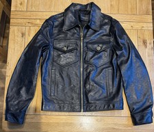 Versace Women’s Black Leather Bomber Style Jacket