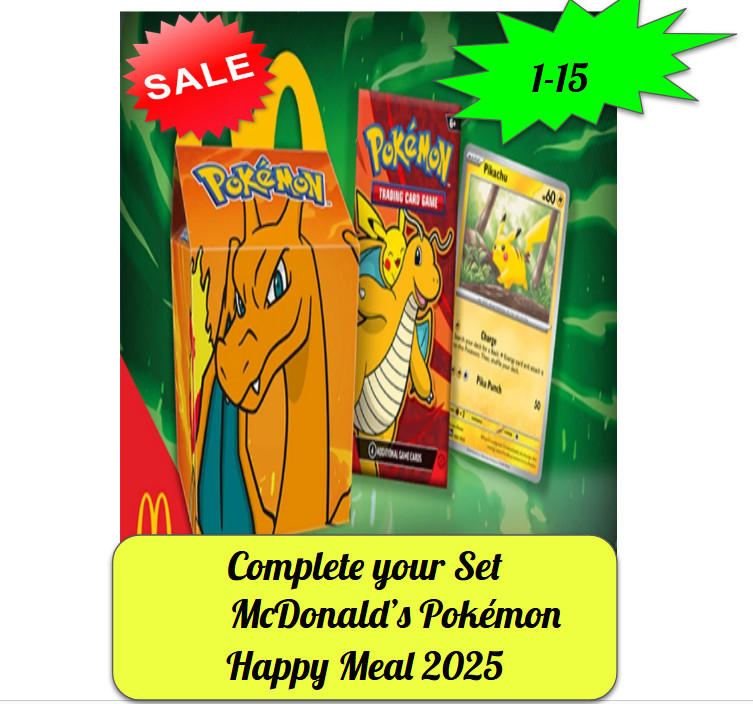 2025 McDonald’s Pokémon Happy MEAL PICK YOUR CARD