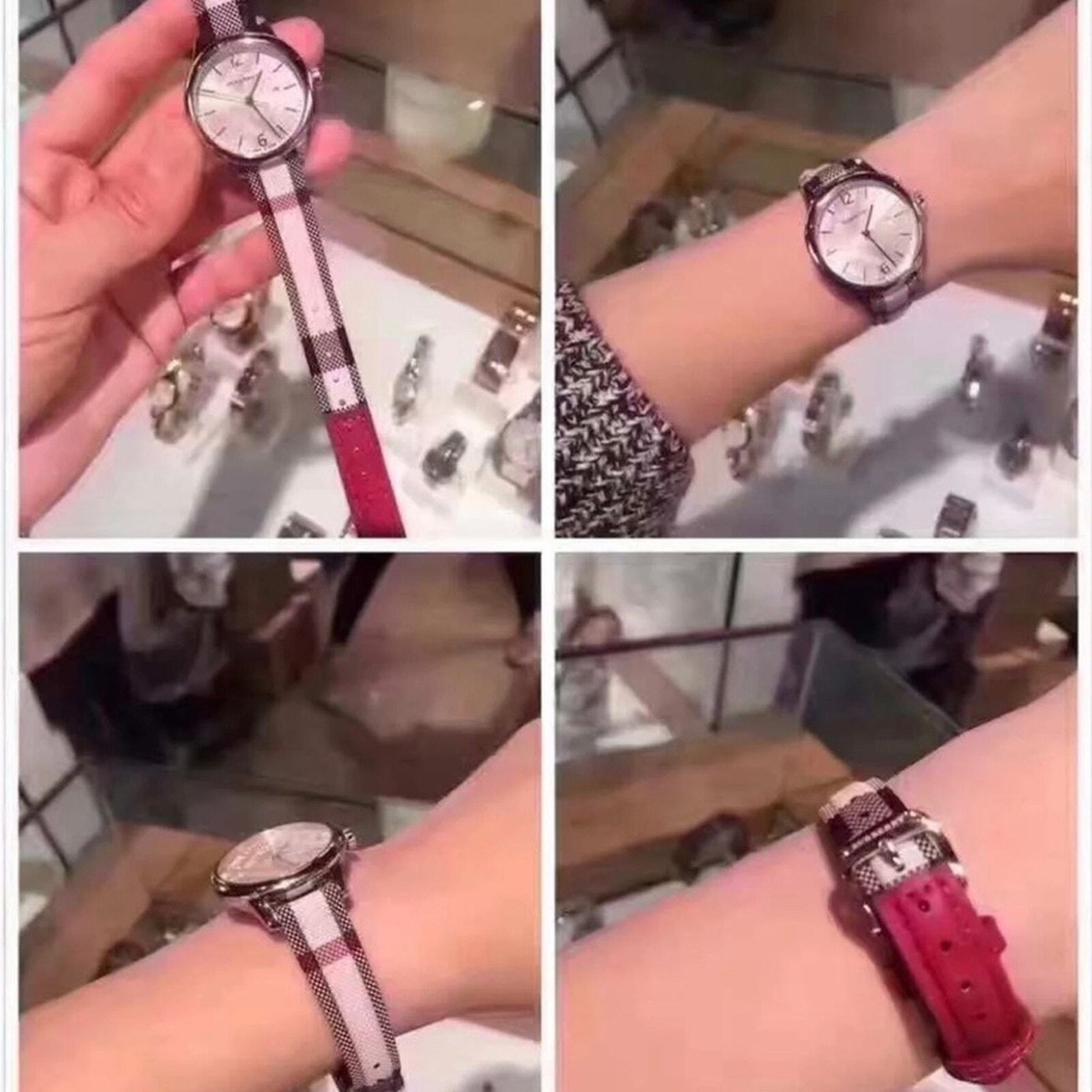 New Women’s Burberry Watch with Interchangeable Bands Vintage Burberry Watch - Interchangeable Bezels Set – AT  main image 3