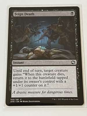 Feign Death 103/281 MTG D&D Adventures in Forgotten Realms 2021 Mint - 9.0  +