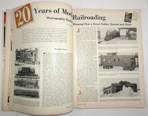 Model Railroader Magazine Models 20th anniversary issue Building Jan 1954 - Picture 4 of 12