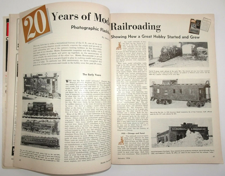 Model Railroader Magazine Models 20th anniversary issue Building Jan 1954 - Image 4 of 4