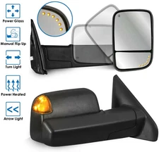 Power Heated Tow Mirrors w/ Arrow Light for 02-08 Dodge Ram 1500 03-09 2500 3500