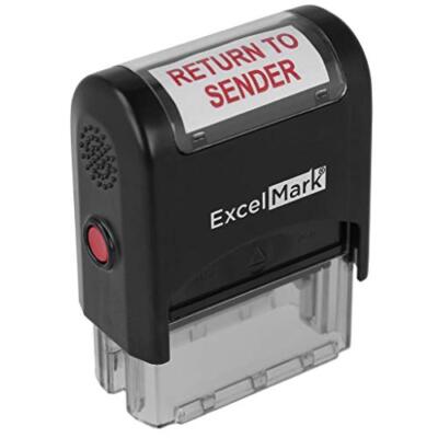 ExcelMark RETURN TO SENDER Selbstfärbender Gummistempel - rote Tinte (42A1539WEB-R)