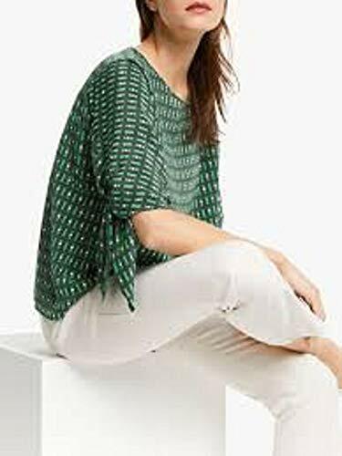 NWT Weekend Max Mara 100percent Silk Adone Printed Top Shirt Emerald Size 8 MSRP$350 image 7