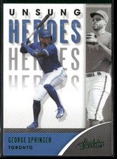2021 Panini Absolute #UH-6 George Springer Unsung Heroes Green