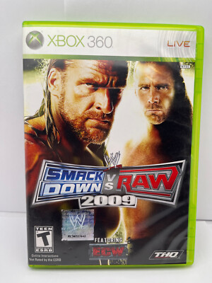 WWE SmackDown vs. Raw 2009 Feat. ECW - Xbox 360 - CIB - Tested - ENGLISH/FRENCH