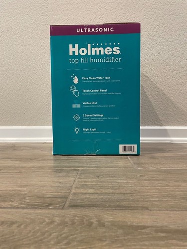 Holmes 1gal Top Fill Ultrasonic Cool-Mist Humidifier with Antimicrobial - Picture 2 of 3