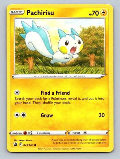 2021 Pokemon Card Battle Styles Pachirisu 49/163
