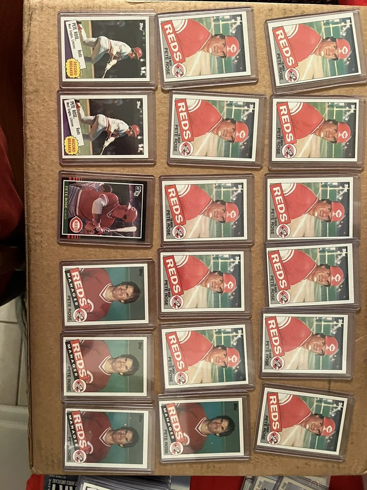 Pete Rose 111 Mega Baseball Card Lot 1980’s Topps, Donruss, Etc. - Image 3 of 4