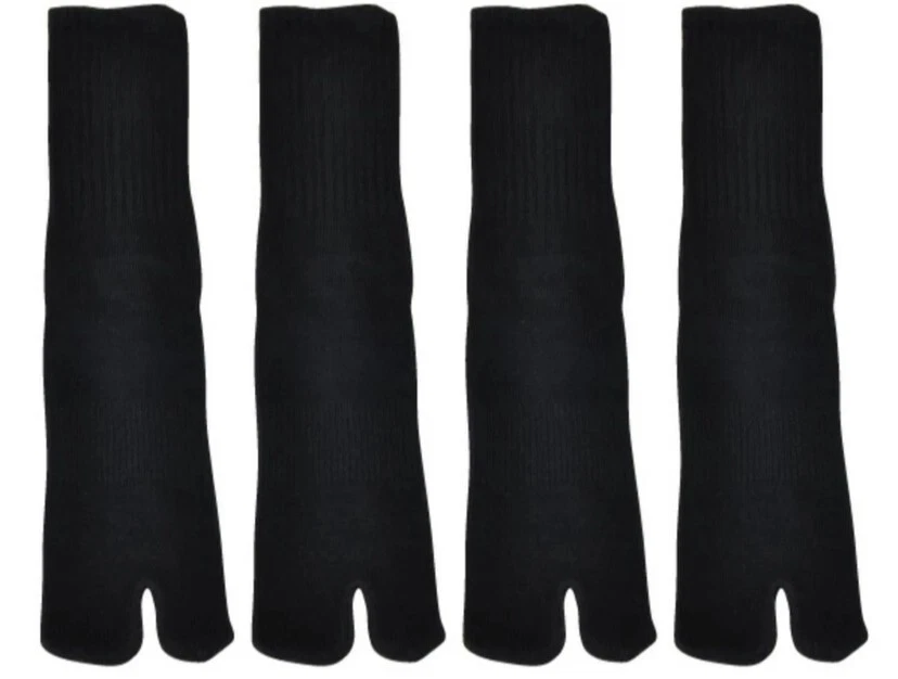 Japanese Tabi Socks (4-pack) EU size (39-42) Black cotton - Image 4 of 4