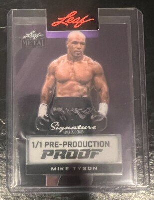 2024 Leaf Metal Signature Series Mike Tyson Pre-production Proof # d 1/1