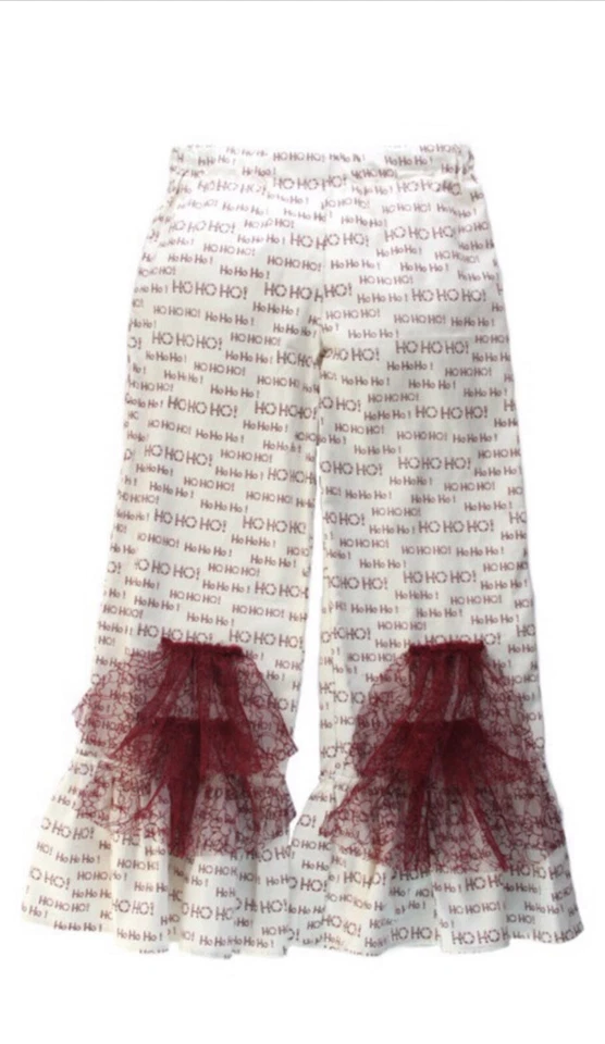 girls green Christmas dress size 6 twirl Knot Dress girl Ruffle Pants Outfit Set - Image 4 of 4