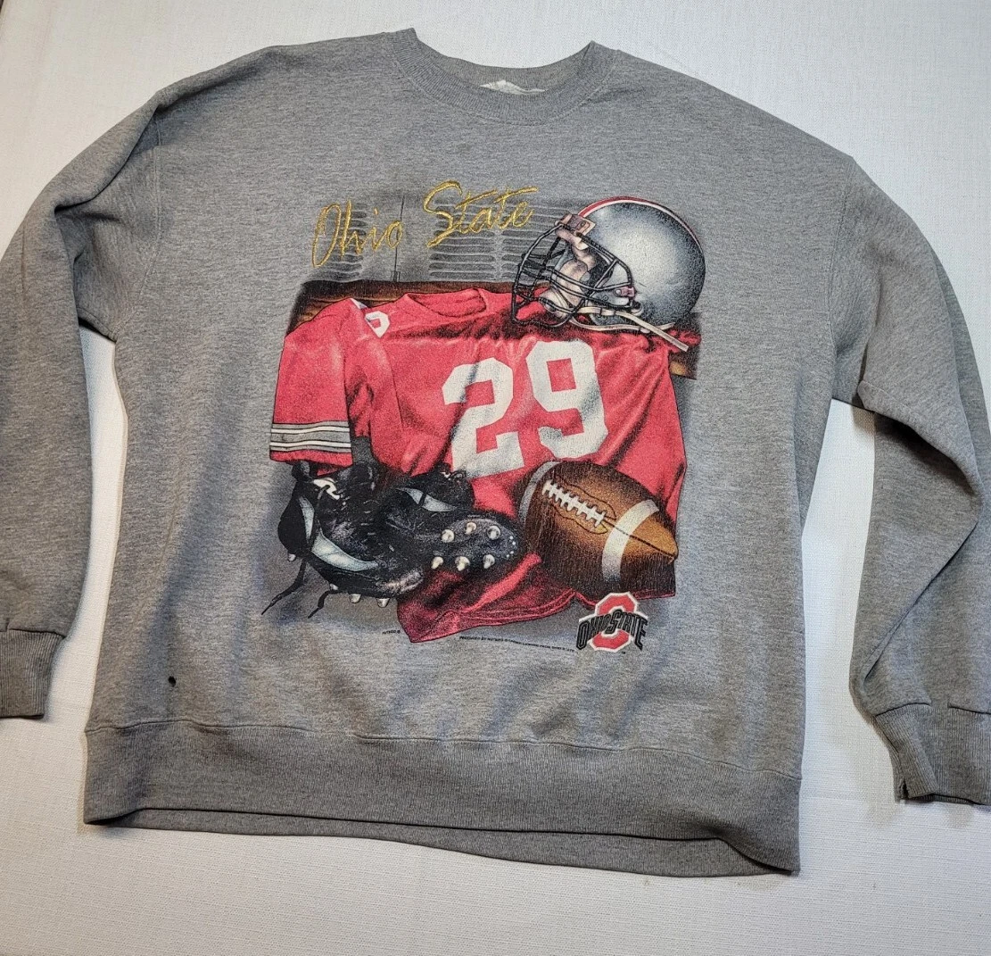 Vintage Ohio State Crewneck Embroidered Sweatshirt Retro OSU