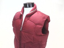 Down By Schott Nyc Puffer Vest Goose Feather Red Vintage Usa Women's L 